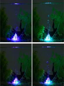 1入組彩色漸變空氣水下氣泡魚缸潛水燈供氧和水族箱裝飾 - 白色 - 查看 8