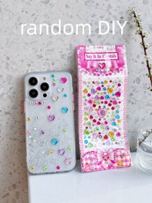 Rhinestone Heart Decor Vỏ điện thoại chống rơi - Nhiều màu - Xem 7