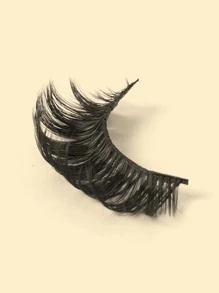 MAGEFY 5對天然長假睫毛戲劇性蓬鬆 3D 水貂睫毛纖細批發眼睫毛濃密柔軟 - 黑色 - 查看 4