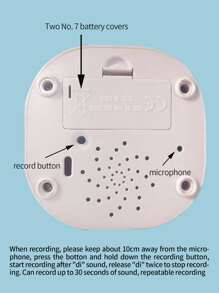 1pc Voice Recordable Doorbell Design Random Pet Toy For Dog And Cat For Play - Multicolor - View 7