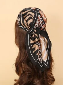 1 chiếc khăn rằn thời trang họa tiết da báo cho nữ để trang trí - Nhiều màu - Xem 1