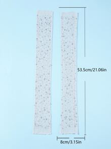 Mangas de brazo con diseño de diamante de imitación - Plateado - Ver 4