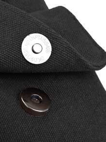 Mini Sling Bag Patch Detail Unisex Style - Black - View 6