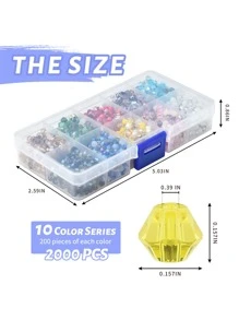 1盒釘珠DIY首飾配件 - 彩色 - 查看 5