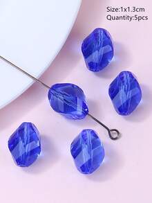 5 piezas Accesorio de joya DIY cuenta - azul real - Ver 5