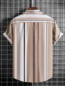 Manfinity Homme Áo sơ mi Nam Nút phía trước Sọc Giải trí - Nhiều màu - Xem 2