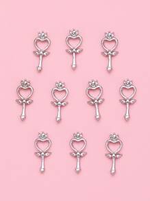 10入組3D魔法棒設計美甲飾品 - 銀色 - 查看 5