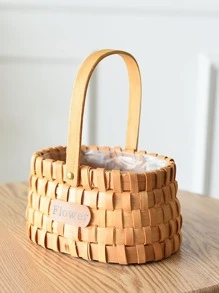 1 Gói Giỏ Hoa Tre, Giỏ Hoa Dệt Cho Đám Cưới - Màu Khaki - Xem 3