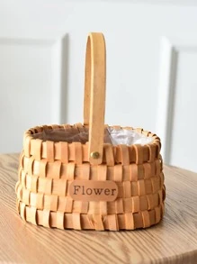 1 Gói Giỏ Hoa Tre, Giỏ Hoa Dệt Cho Đám Cưới - Màu Khaki - Xem 4