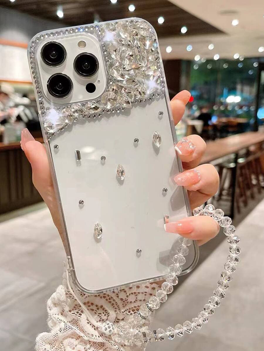 Vỏ điện thoại trang trí rhinestone có dây buộc - Trong sáng - Xem 1