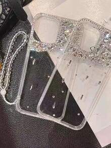 Vỏ điện thoại trang trí rhinestone có dây buộc - Trong sáng - Xem 4