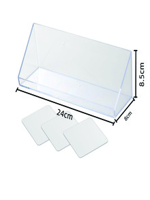 1pc Clear Storage Box, Plastic Wall Mounted Facial Pad Organizer For Home - Clear - View 2