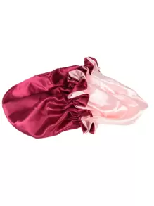 1pc Satin Wig Sleeping Bonnet Silk Bonnet Satin Bonnet Valentine's Day Valentines - Burgundy - View 3