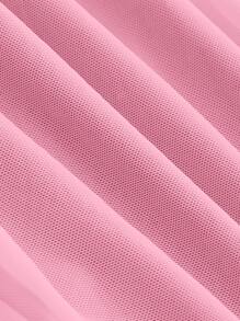 SHEIN MOD Vestido ajustado unicolor fruncido halter - Rosa - Ver 3