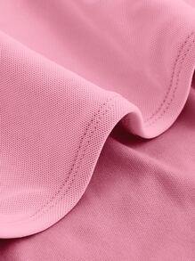 SHEIN MOD Vestido ajustado unicolor fruncido halter - Rosa - Ver 4
