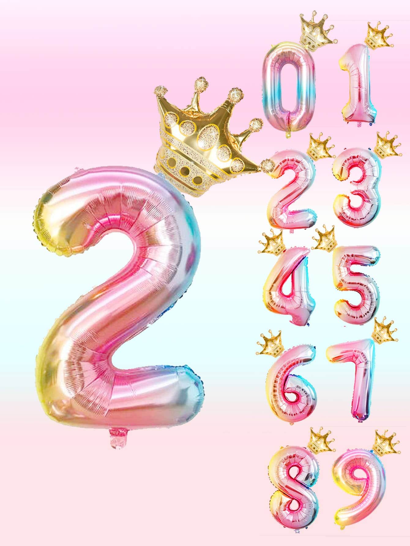 2pcs Digital Graphic Decorative Balloon - Multicolor - View 1