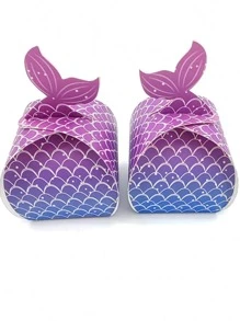 10入組美人魚圖案禮物盒 - 彩色 - 查看 2