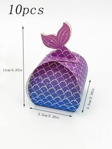 10入組美人魚圖案禮物盒 - 彩色 - 查看 3