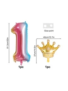 2pcs Digital Graphic Decorative Balloon - Multicolor - View 3