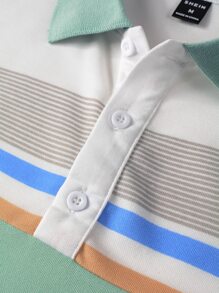 Manfinity Homme 男士撞色POLO衫 - 彩色 - 查看 6