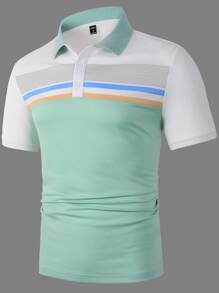 Manfinity Homme 男士撞色POLO衫 - 彩色 - 查看 7