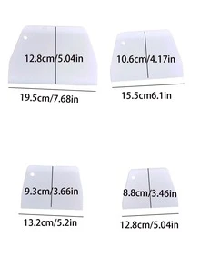 1pc Cake Spatula, White Plastic Dough Cutter For Baking - White - View 2