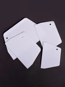 1pc Cake Spatula, White Plastic Dough Cutter For Baking - White - View 3