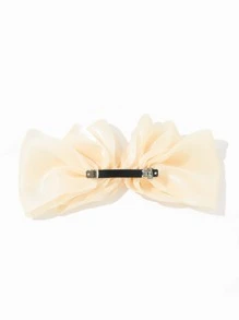 Clip trang trí nơ kiểu Pháp - Màu be - Xem 3