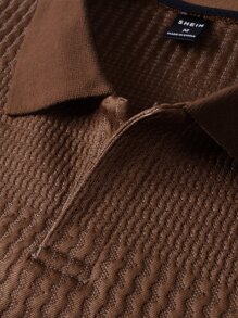 Manfinity Homme Men Solid Polo Shirt - Coffee Brown - View 3