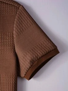 Manfinity Homme Men Solid Polo Shirt - Coffee Brown - View 5