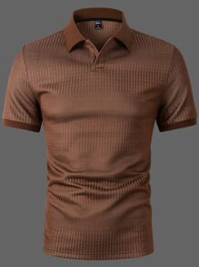 Manfinity Homme Men Solid Polo Shirt - Coffee Brown - View 6