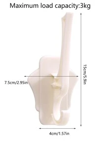 1pc Plastic Storage Rack, Modern White Multifunction Kitchen Storage Rack For Kitchen - White - View 4