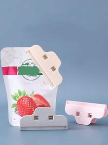 1pc ABS Food Sealing Clip, Minimalist Bag Clip For Daily - Multicolor - View 1