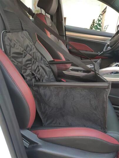 1pc Mesh Pet Car Seat Basket For Dog And Cat, Dog Outing Dog Stuff Dog Car Seat Car Seat Covers Dog Car Seat Cover Pet Car Seat