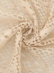 1入組米色裝飾桌布鏤空流蘇家居裝飾桌布 - 米色 - 查看 6