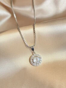 rakol 4pcs/set Glamorous Cubic Zirconia Decor Jewelry Set For Women For Daily Decoration For Party Banquet Wedding - Silver - View 6