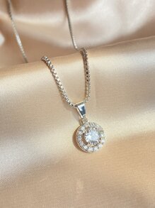 rakol 4pcs/set Glamorous Cubic Zirconia Decor Jewelry Set For Women For Daily Decoration For Party Banquet Wedding - Silver - View 8