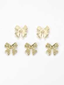 10 件/包 美甲装饰贴纸 DIY 指甲饰品 指甲宝石 美甲用品 指甲 - 金色 - 查看 3