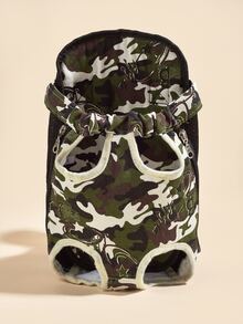 1pc Portable Pet Carrier Bag For Dog And Cat For Outdoor - Army Green - View 2