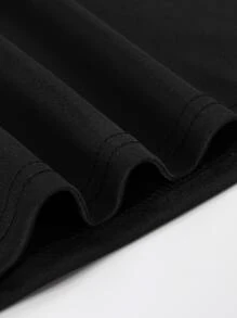 SHEIN LUNE 愛心圖案T恤 - 黑色 - 查看 5