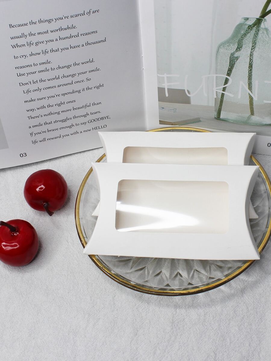 Hộp quà tặng bảng điều khiển rõ ràng 10 cái - trắng - Xem 1