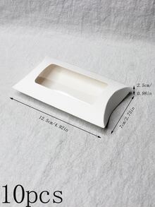 Hộp quà tặng bảng điều khiển rõ ràng 10 cái - trắng - Xem 4