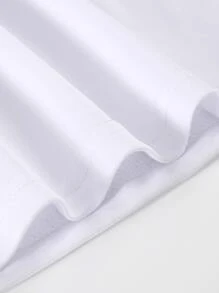 SHEIN Essnce Áo thun nữ Con số Thực vật Giải trí - trắng - Xem 5