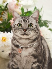 PETSIN 1 Ngọc Trai Giả Trang Trí Nơ Trang Trí Vòng Cổ Thú Cưng Cho Chó Mèo Để Trang Trí - Xem 3