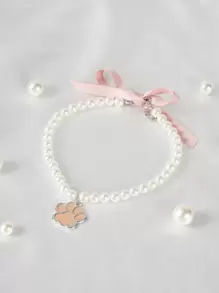 PETSIN 1 Ngọc Trai Giả Trang Trí Nơ Trang Trí Vòng Cổ Thú Cưng Cho Chó Mèo Để Trang Trí - Xem 1