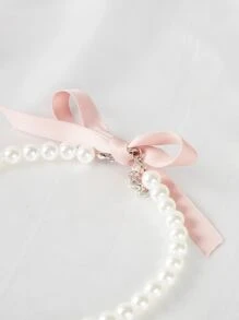 PETSIN 1 Ngọc Trai Giả Trang Trí Nơ Trang Trí Vòng Cổ Thú Cưng Cho Chó Mèo Để Trang Trí - Xem 6