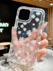 Ốp điện thoại trong suốt họa tiết hoa cúc - Nhiều màu - Xem 2