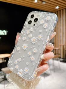 Ốp điện thoại trong suốt họa tiết hoa cúc - Nhiều màu - Xem 4