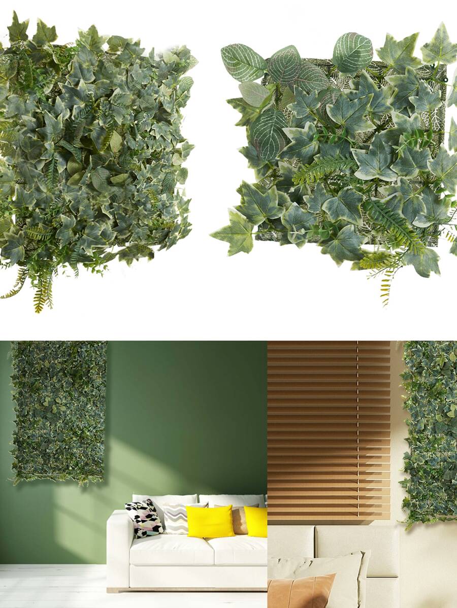 1入組塑料人造植物牆板用於背景婚禮牆面裝飾植物牆墊