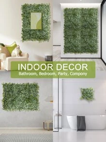 1入組塑料人造植物牆板用於背景婚禮牆面裝飾植物牆墊